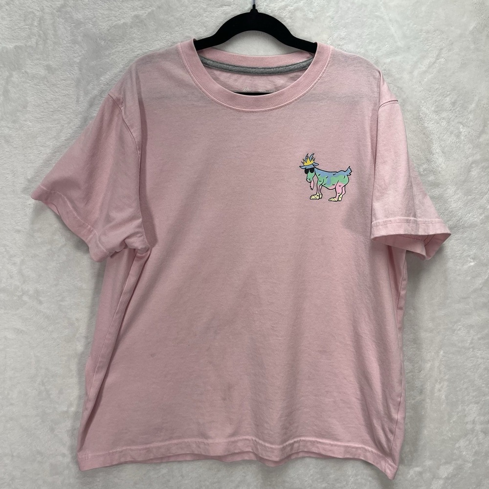 GOAT USA Graphic Tee Youth Large Ice Cream Pink Summer Preppy Coastal